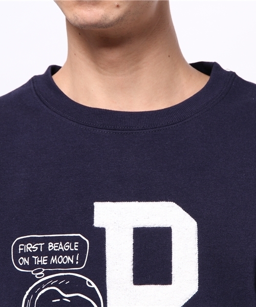 SNOOPY（スヌーピー）の「【親子で着られる】【SNOOPY×CIAOPANICTYPY】ピーナッツサガラ刺繍スウェット*（スウェット・メンズ・ネイビー/オリーブ/グレー・LARGE/MEDIUM）」の6枚目の写真