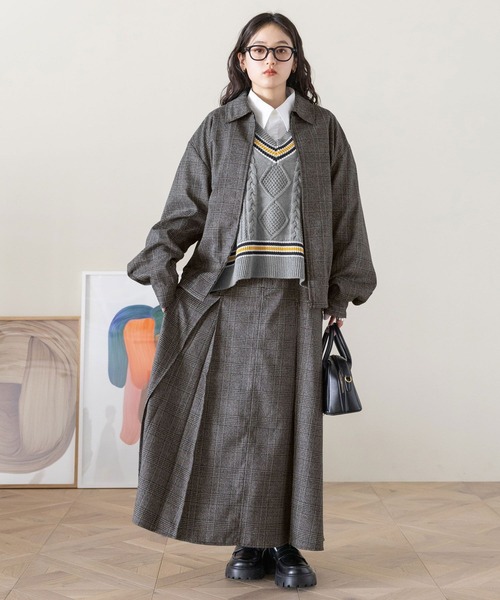 POLO BCS（ポロ ビーシーエス）の「＜POLO BCS/ポロ・ビーシーエス＞別注/アソートプリーツスカート（スカート・レディース・ベージュ/ネイビー系/グレー系・FREE）」の6枚目の写真