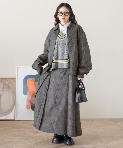 POLO BCS（ポロ ビーシーエス）の「＜POLO BCS/ポロ・ビーシーエス＞別注/アソートプリーツスカート（スカート・レディース・ベージュ/ネイビー系/グレー系・FREE）」の7枚目の写真