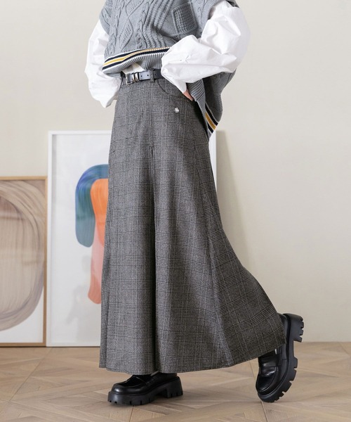 POLO BCS（ポロ ビーシーエス）の「＜POLO BCS/ポロ・ビーシーエス＞別注/アソートプリーツスカート（スカート・レディース・ベージュ/ネイビー系/グレー系・FREE）」の8枚目の写真