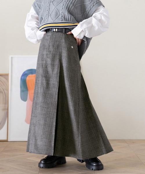 POLO BCS（ポロ ビーシーエス）の「＜POLO BCS/ポロ・ビーシーエス＞別注/アソートプリーツスカート（スカート・レディース・ベージュ/ネイビー系/グレー系・FREE）」の9枚目の写真