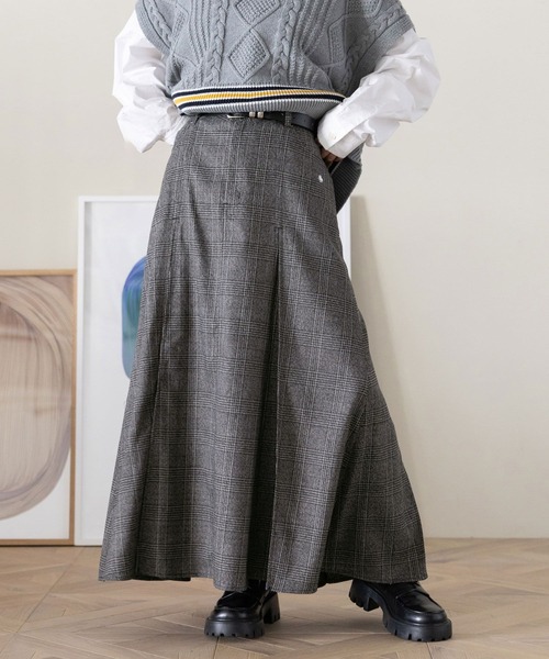 POLO BCS（ポロ ビーシーエス）の「＜POLO BCS/ポロ・ビーシーエス＞別注/アソートプリーツスカート（スカート・レディース・ベージュ/ネイビー系/グレー系・FREE）」の10枚目の写真