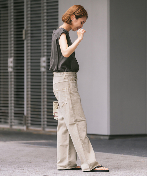 FRAMeWORK デニムストレートパンツ　ベージュ FRAMeWORK（フレームワーク）の「≪追加・ベストセラー≫デニム