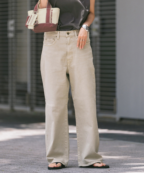 FRAMeWORK（フレームワーク）の「≪追加・ベストセラー≫デニムストレートパンツ（デニムパンツ・レディース・ベージュ/ブルー系その他・40/38/36/34）」の7枚目の写真