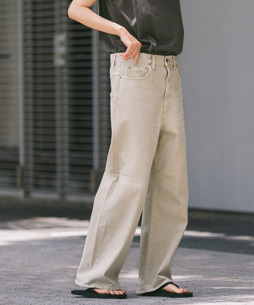 【2025SS】FRAMeWORK デニムストレートパンツ 38 ベージュ 2025SS】FRAMeWORK デニムストレートパンツ 38 ベージュ