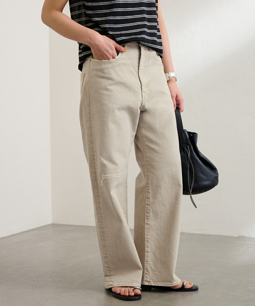 FRAMeWORK デニムストレートパンツ　ベージュ FRAMeWORK（フレームワーク）の「≪追加・ベストセラー≫デニム