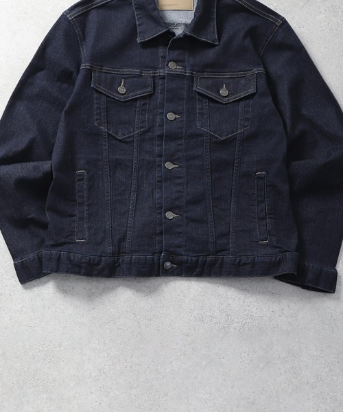 HANES(ヘインズ)の「【HANES / ヘインズ】 ストレッチ デニム Gジャン / デニムジャケット(デニムジャケット・メンズ・ネイビー/ブルー/サックスブルー・MEDIUM/X-LARGE/LARGE/SMALL)」の9枚目の写真