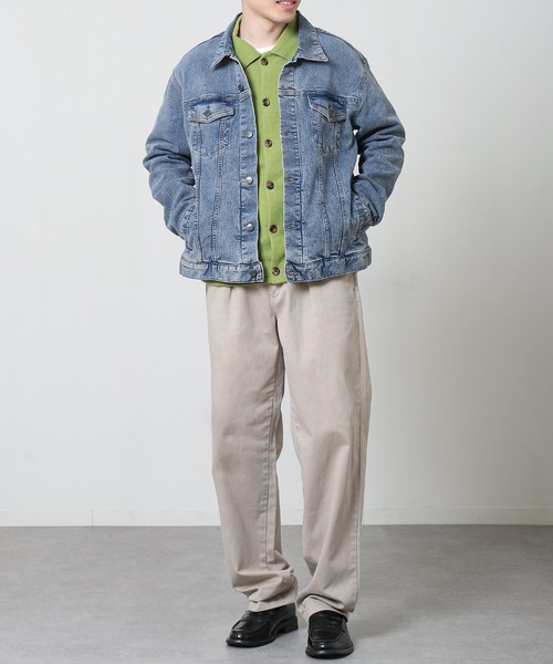 HANES(ヘインズ)の「【HANES / ヘインズ】 ストレッチ デニム Gジャン / デニムジャケット(デニムジャケット・メンズ・ネイビー/ブルー/サックスブルー・MEDIUM/X-LARGE/LARGE/SMALL)」の18枚目の写真
