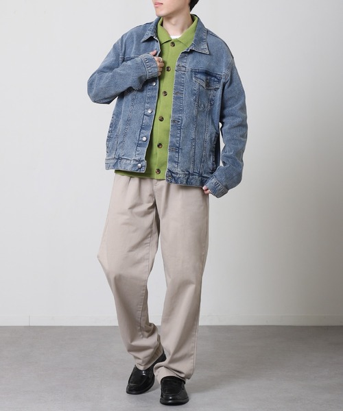 HANES(ヘインズ)の「【HANES / ヘインズ】 ストレッチ デニム Gジャン / デニムジャケット(デニムジャケット・メンズ・ネイビー/ブルー/サックスブルー・MEDIUM/X-LARGE/LARGE/SMALL)」の19枚目の写真