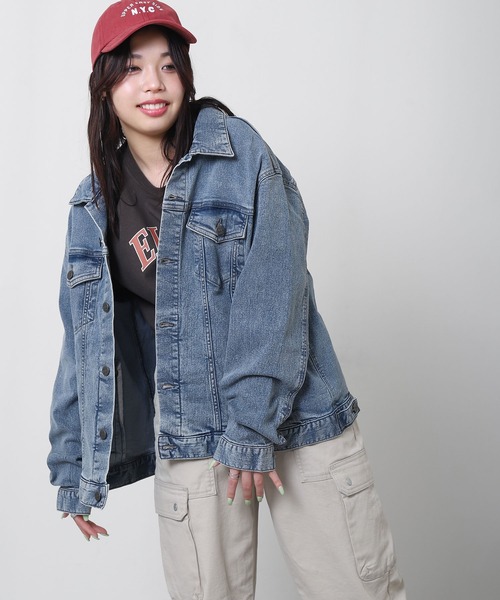 HANES(ヘインズ)の「【HANES / ヘインズ】 ストレッチ デニム Gジャン / デニムジャケット(デニムジャケット・メンズ・ネイビー/ブルー/サックスブルー・MEDIUM/X-LARGE/LARGE/SMALL)」の20枚目の写真