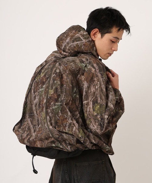 atmos(アトモス)の「atmos Front Pocket Ripstop Anorak Hoodie / アトモス フロント ポケット リップストップ アノラック パーカー(その他アウター・メンズ・ウッドランド/カーキ/ブラック・M/L/XL)」の4枚目の写真