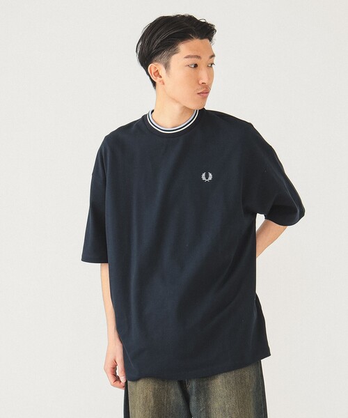 フレッドペリー ネイビー tシャツ　FRED PERRY Embroidered T-Shirt／刺繍Tシャツ（Tシャツ/カットソー）｜FRED