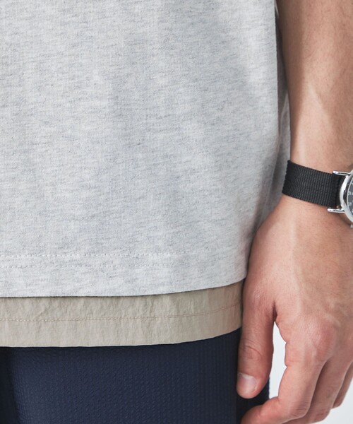 Gramicci（グラミチ）の「【別注】＜Gramicci＞GLR ヘム レイヤード Tシャツ（Tシャツ/カットソー・メンズ・ホワイト/オリーブ/グレー・M/L/XL）」の14枚目の写真