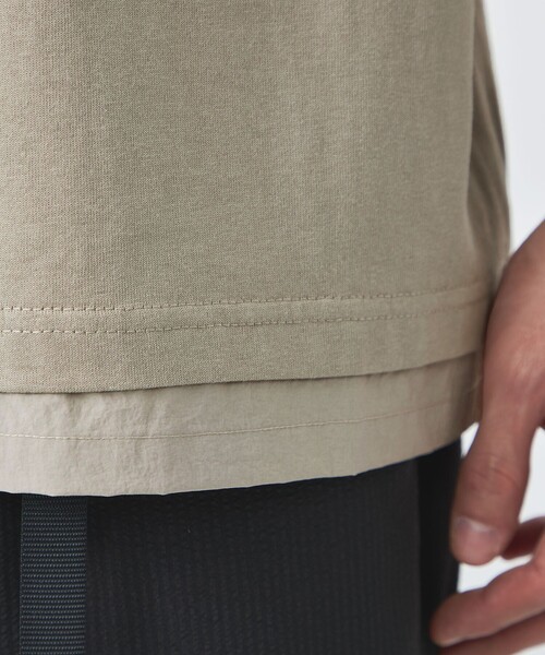 Gramicci（グラミチ）の「【別注】＜Gramicci＞GLR ヘム レイヤード Tシャツ（Tシャツ/カットソー・メンズ・ホワイト/オリーブ/グレー・M/L/XL）」の19枚目の写真