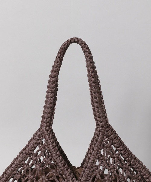 A part by（アパートバイ）の「マクラメフリンジバッグ（ハンドバッグ・レディース・アイボリー/ブラウン・FREE）」の11枚目の写真