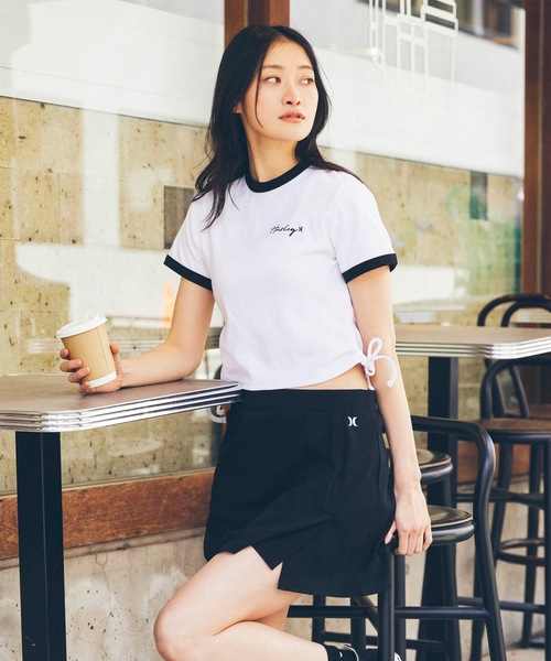 tシャツ 「Hurley/ハーレー」レディースサイドリボンTシャツ　UPF50+　吸汗速乾　SIDE RIBBON SS TEE レディース Hurley tシャツ 「Hurley/ハーレー」レディースサイドリボンT