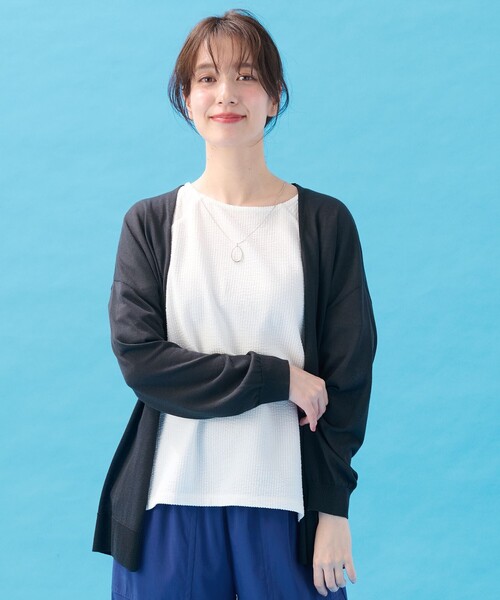 ANY（エニィ）の「トッパーニットカーディガン（カーディガン/ボレロ・レディース・ライトグレー系/グレー系・F）」の18枚目の写真