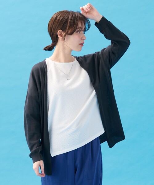 ANY（エニィ）の「トッパーニットカーディガン（カーディガン/ボレロ・レディース・ライトグレー系/グレー系・F）」の17枚目の写真