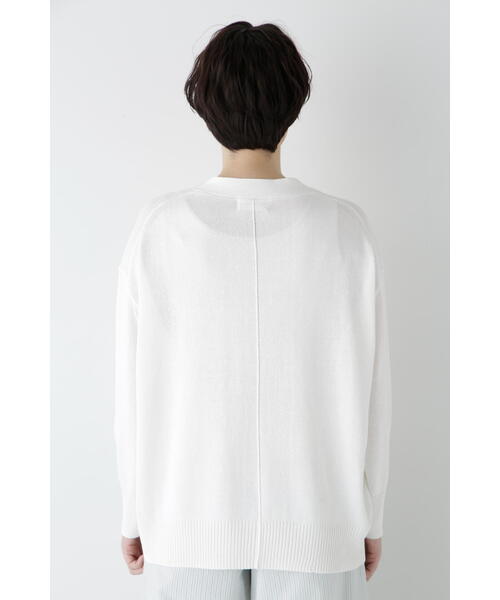 human woman（ヒューマンウーマン）の「◆【ウォッシャブル】ペーパーヤーンミドル丈カーディガン（カーディガン/ボレロ・レディース・ライトグリーン/ホワイト/パープル・MEDIUM）」の11枚目の写真