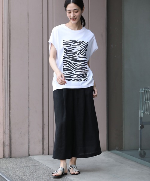 Munich（ミューニック）の「【吸水性」【発散性」フレンチリネンフレングスワイドパンツ（その他パンツ・レディース・ホワイト/ライトピンク/モカ/コーラルピンク/ブラック・S/M）」の12枚目の写真