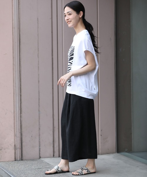 Munich（ミューニック）の「【吸水性」【発散性」フレンチリネンフレングスワイドパンツ（その他パンツ・レディース・ホワイト/ライトピンク/モカ/コーラルピンク/ブラック・S/M）」の13枚目の写真