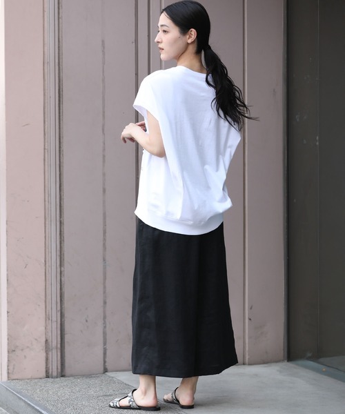 Munich（ミューニック）の「【吸水性」【発散性」フレンチリネンフレングスワイドパンツ（その他パンツ・レディース・ホワイト/ライトピンク/モカ/コーラルピンク/ブラック・S/M）」の14枚目の写真