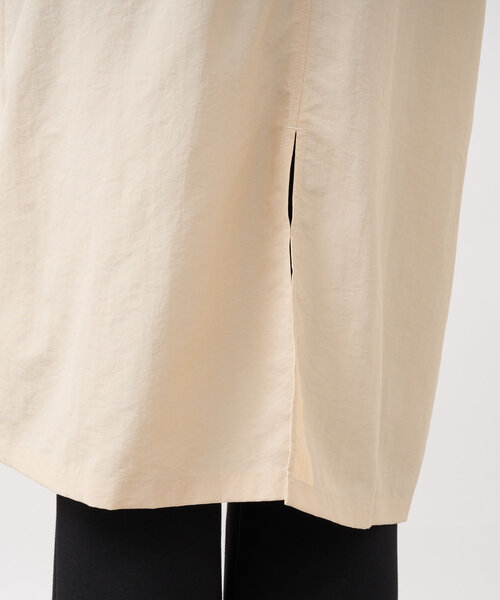 un dix cors（アンディコール）の「ナイロンドロストコート（トレンチコート・レディース・ブラック/ベージュ・FREE）」の4枚目の写真