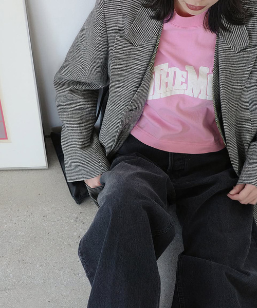 【最終値下げ】INSCRIREアンスクリアPrint Tight Fit Tee セール】【INSCRIRE /アンスクリア】Print Tight Fit Tee：T