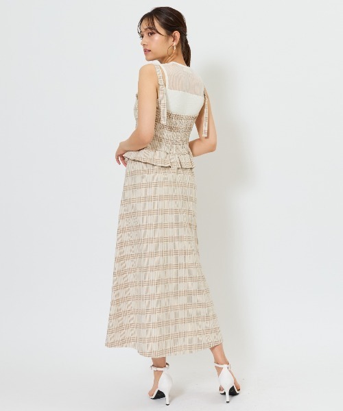 AND COUTURE(アンドクチュール)の「フロントレースアップチェックジャンスカ(ジャンパースカート・レディース・ベージュ系その他/ブラック系その他・FREE)」の16枚目の写真