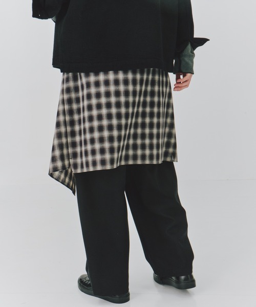 UNITED TOKYO(ユナイテッドトウキョウ)の「国産【尾州ウール】DRY WOOL シアーオンブレチェックシャツ |夏服|防臭|防シワ|通気性|インナー|レイヤード(シャツ/ブラウス・メンズ・ブラック/ブラウン・1/2)」の21枚目の写真