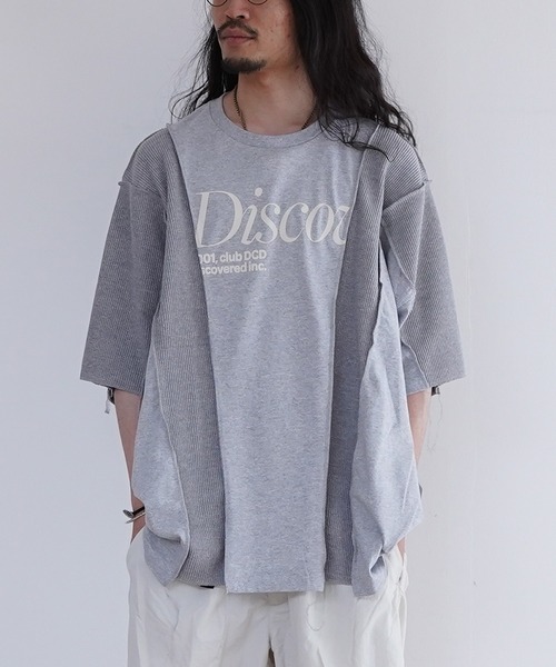 DISCOVERED(ディスカバード)の「DISCOVERED REMAKE LIKE CUTSEWN(Tシャツ/カットソー・メンズ・ホワイト/グレー/ブラック・1/3)」の3枚目の写真
