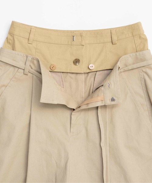 2WAYダブルウエストカーブハーフパンツ MAISON SPECIAL(メゾンスペシャル)｜2way Double Waist Curve