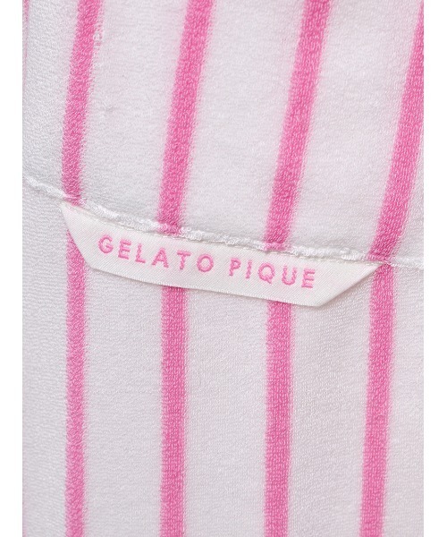 GELATO PIQUE ピンク ストライプ ルームウェア セットアップ gelato pique｜ジェラート ピケのルームウェア/パジャマ
