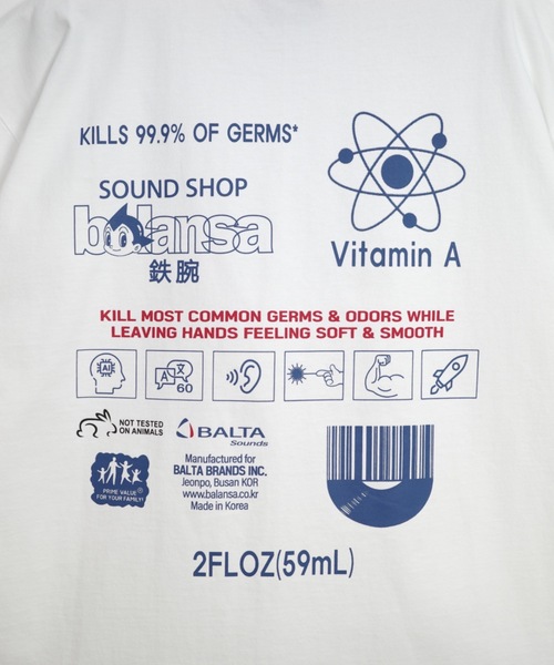 balansa（バランサ）の「L/S TEE | SOUND SHOP balansa × ASTRO BOY（Tシャツ/カットソー・メンズ・ホワイト/ブラック・MEDIUM/LARGE/X-LARGE）」の7枚目の写真