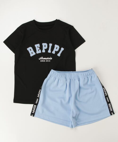 repipi armario（レピピ アルマリオ）の「レピピアルマリオ repipi armario REPIPI ARMRIO半袖Tシャツ&パンツセット（その他トップス・キッズ・ブラック/ホワイト・140cm/150cm/160cm）」の2枚目の写真