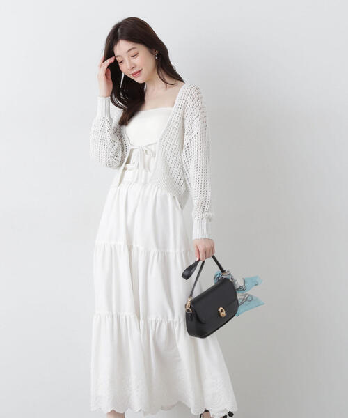 ＜Ｅ＞スパンコール入りリボンカーディガン / 1215177500