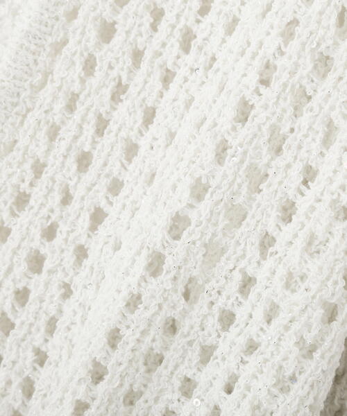 ＜Ｅ＞スパンコール入りリボンカーディガン / 1215177500