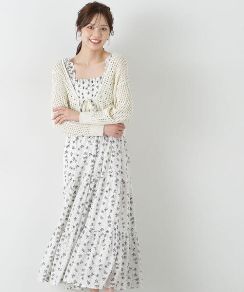 ＜Ｅ＞スパンコール入りリボンカーディガン / 1215177500