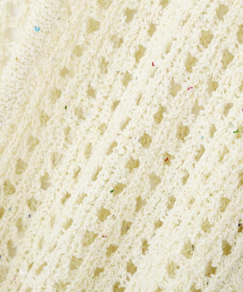 ＜Ｅ＞スパンコール入りリボンカーディガン / 1215177500