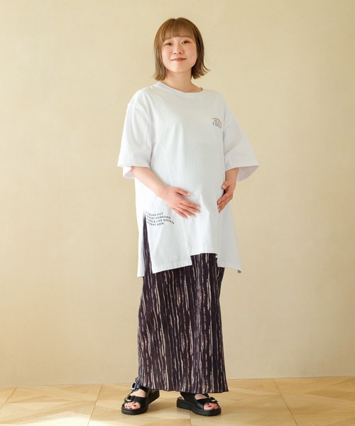 産前　産後　ワンピース 楽天市場】マタニティ ワンピース 前開き 授乳服 フロントボタン