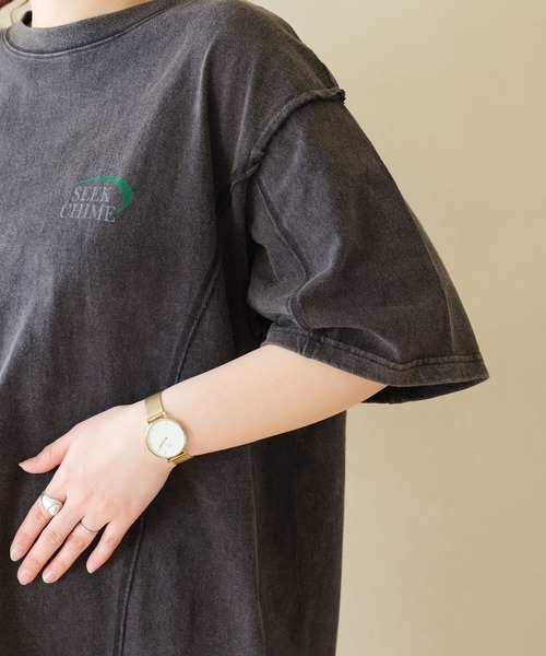 LEPSIM（レプシィム）の「【産前・産後対応】マタニティ／接ぎチュニックワンピース　327406（マタニティウェア/グッズ・レディース・オフホワイト/チャコールグレー/ブラウン・FREE）」の16枚目の写真