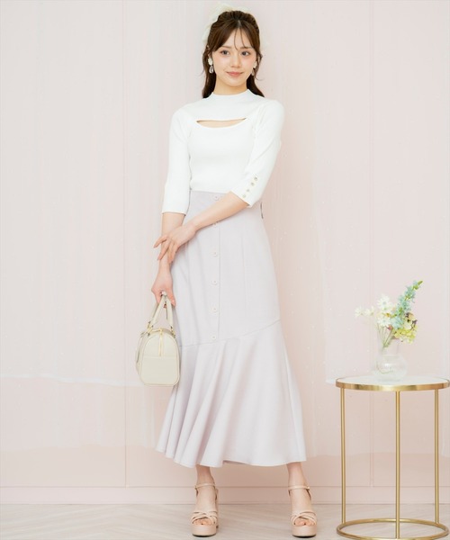 WILLSELECTION(ウィルセレクション)の「バックリボンフレアヘムスカート(スカート・レディース・ブラック系その他/ピンク/ネイビー・FREE)」の7枚目の写真