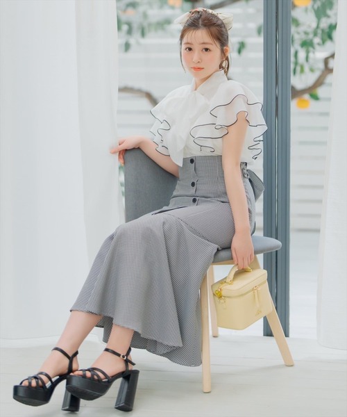 WILLSELECTION(ウィルセレクション)の「バックリボンフレアヘムスカート(スカート・レディース・ブラック系その他/ピンク/ネイビー・FREE)」の8枚目の写真