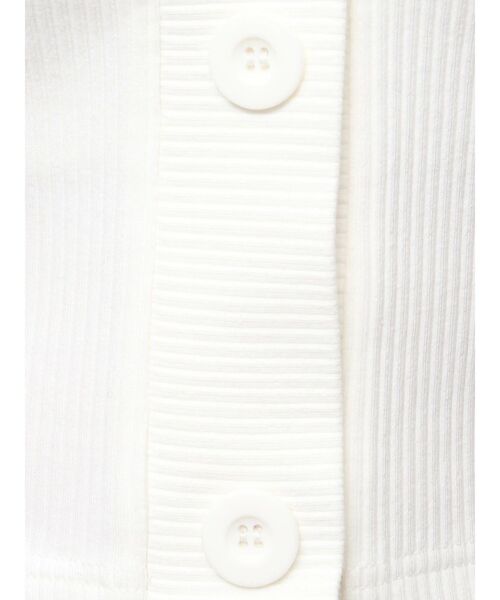 EMODA（エモダ）の「フロントボタンショートリブトップ（Tシャツ/カットソー・レディース・ピンク/グレー/ホワイト/ブラック/ブルー・FREE）」の7枚目の写真