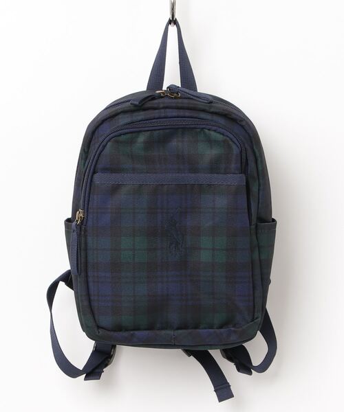POLO RALPH LAUREN CHILDRENSWEAR（ポロ ラルフ ローレン チルドレンズウェア）の「チェック Big Pony スモール バックパック（バックパック/リュック・キッズ・ブラック系1・ONE）」の5枚目の写真