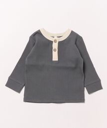 Quincy Mae（クインシーメイ）の「Ribbed Henley || Indigo（その他ベビー用品）」
