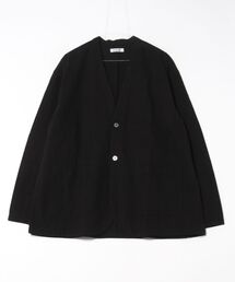 HOLLYWOOD RANCH MARKET（ハリウッドランチマーケット）の「【セットアップ】アラダキ コットン/リネン キャンバス ノーカラー ジャケット（テーラードジャケット）」