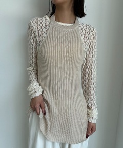 セール】Western lace short shirt / ウエスタンシャツレースシャツ