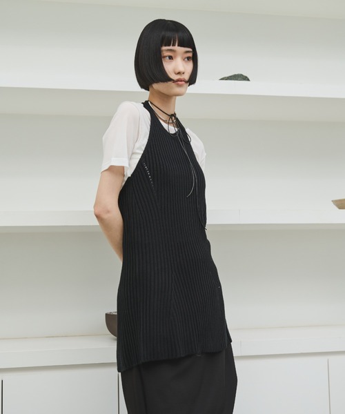 AIC.（エーアイシー）の「リブ編みホルタートップス（その他トップス・レディース・ブラック/キナリ・FREE）」の21枚目の写真