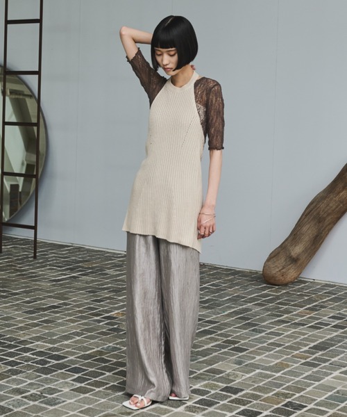 AIC.（エーアイシー）の「リブ編みホルタートップス（その他トップス・レディース・ブラック/キナリ・FREE）」の13枚目の写真